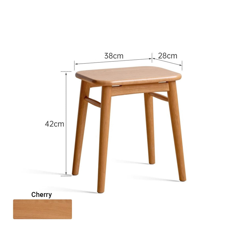 Ottana Natural Solid Hardwood Dressing Stool