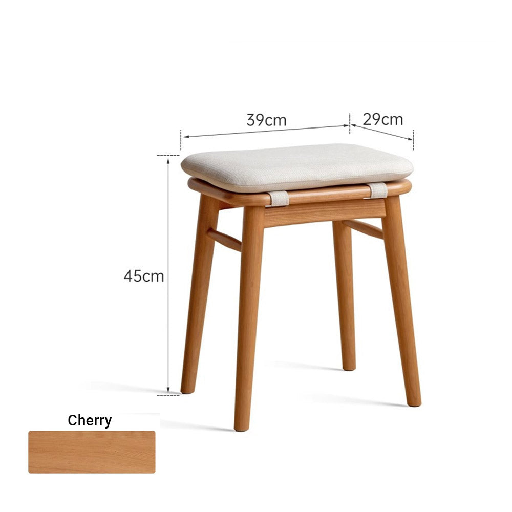 Ottana Natural Solid Hardwood Dressing Stool