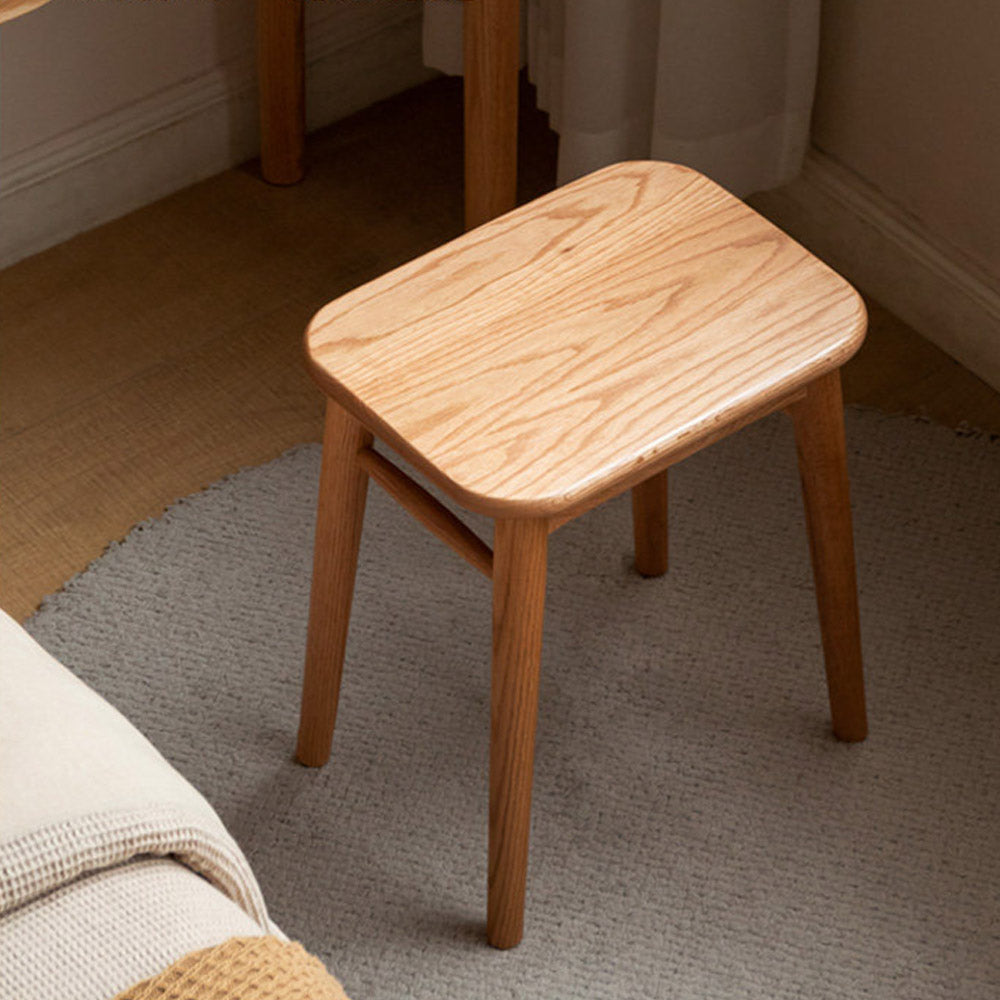 Ottana Natural Solid Hardwood Dressing Stool