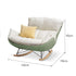 Oulu Eggshell-Inspired Fabric Double Rocking Leisure Chair Sofa
