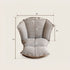 Oulu eggshell-inspired fabric leisure chair sofa with curved egg chair design and removable cushions