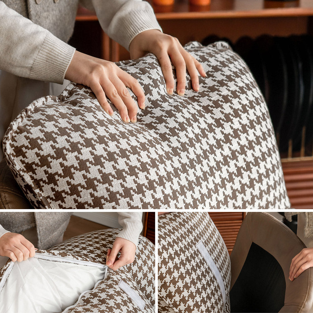 Oulu eggshell-inspired fabric leisure chair sofa with curved egg chair design and removable cushions