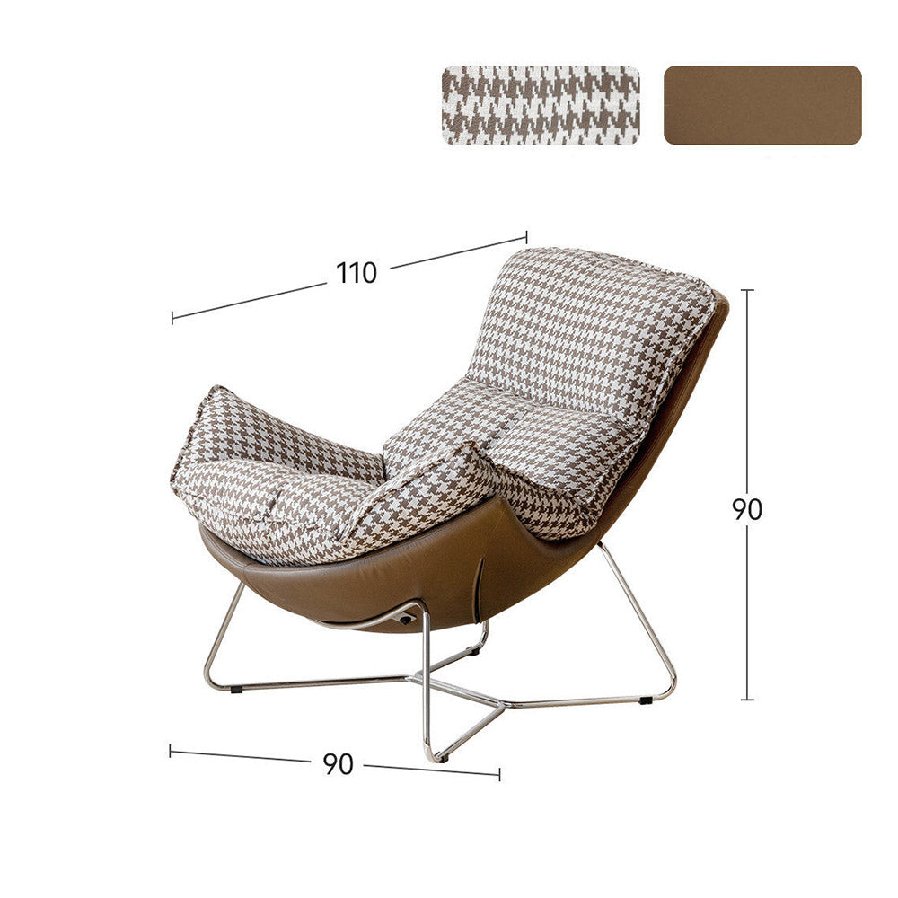 Oulu eggshell-inspired fabric leisure chair sofa with curved egg chair design and removable cushions