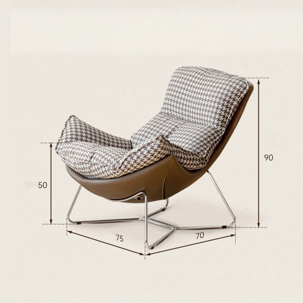 Oulu eggshell-inspired fabric leisure chair sofa with curved egg chair design and removable cushions