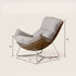 Oulu eggshell-inspired fabric leisure chair sofa with curved egg chair design and removable cushions