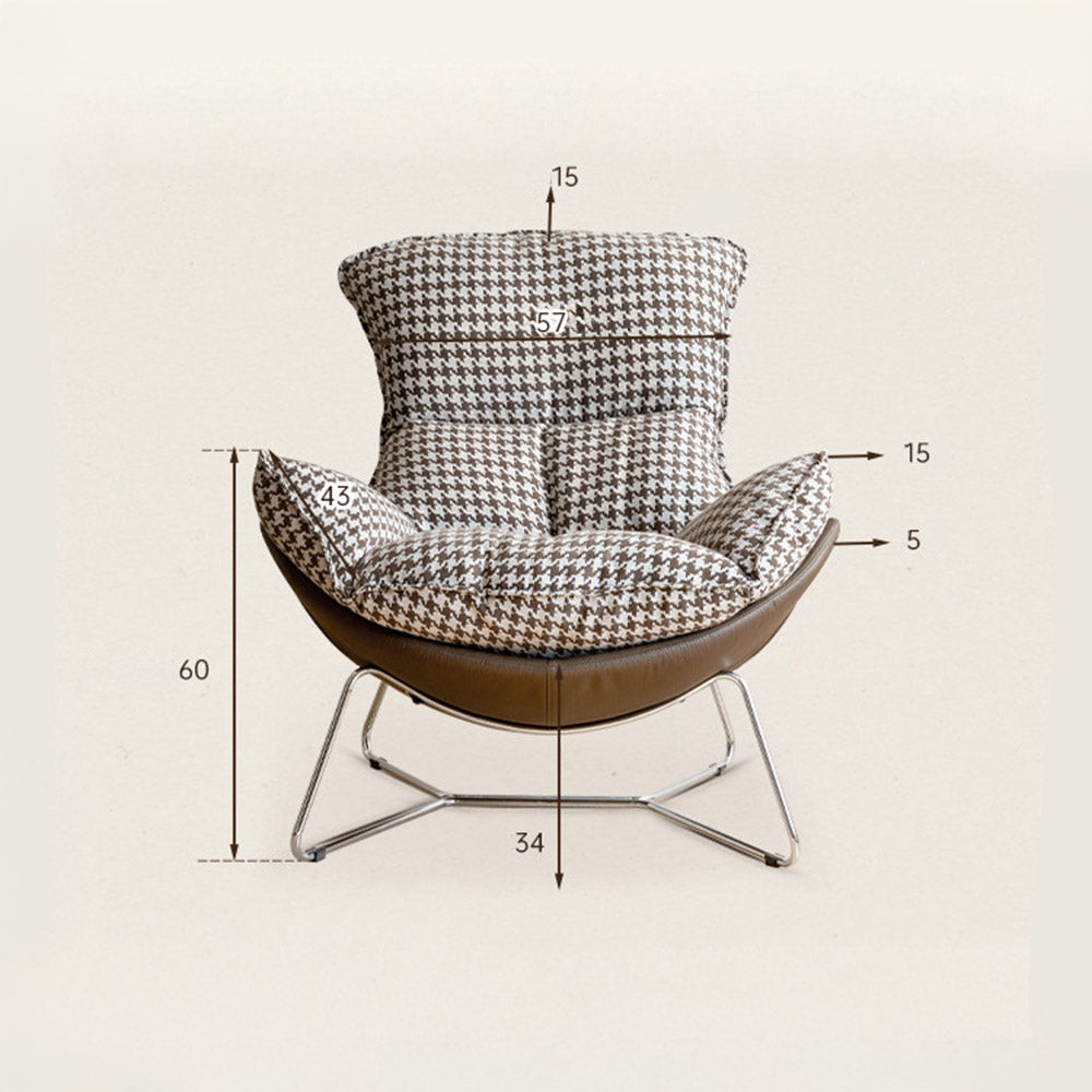 Oulu eggshell-inspired fabric leisure chair sofa with curved egg chair design and removable cushions