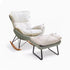 Oulu Eggshell-Inspired Fabric Rocking Leisure Chair Sofa