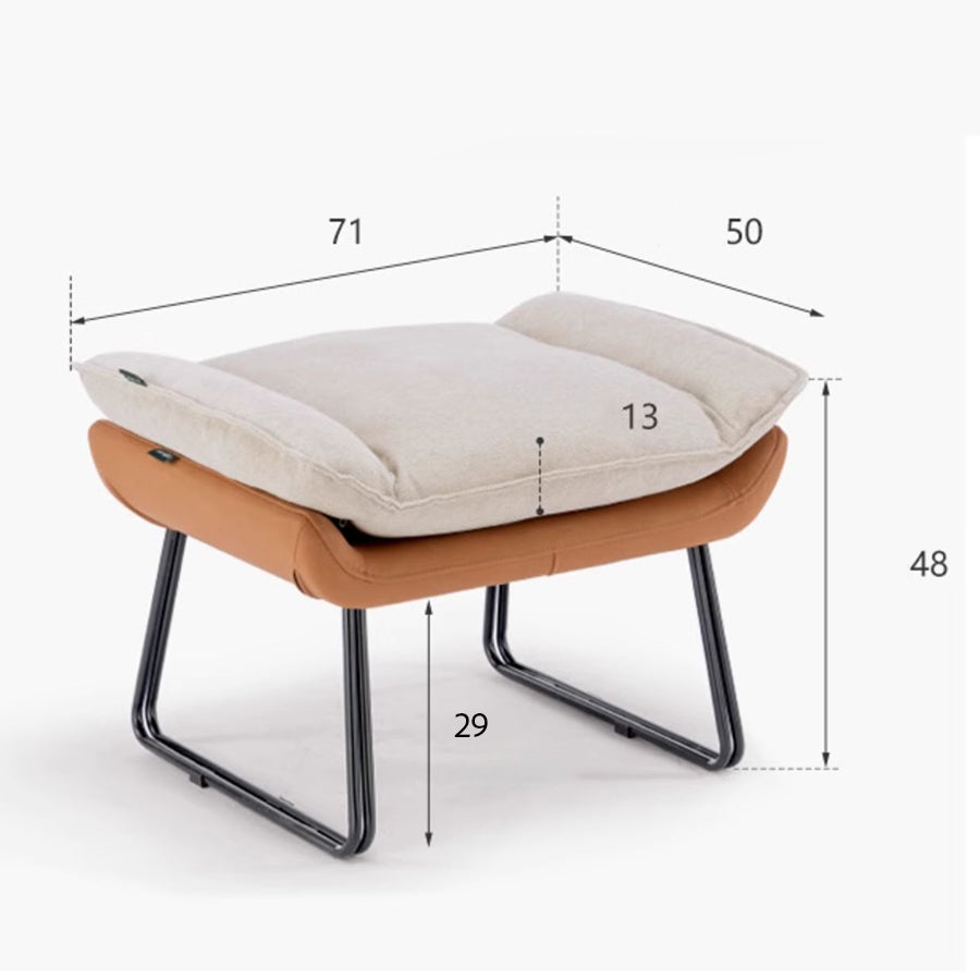 Oulu Eggshell-Inspired Fabric Rocking Leisure Chair Sofa