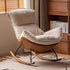 Oulu Eggshell - Inspired Fabric Rocking Lounge Chair Sofa | Oak Furniture Store