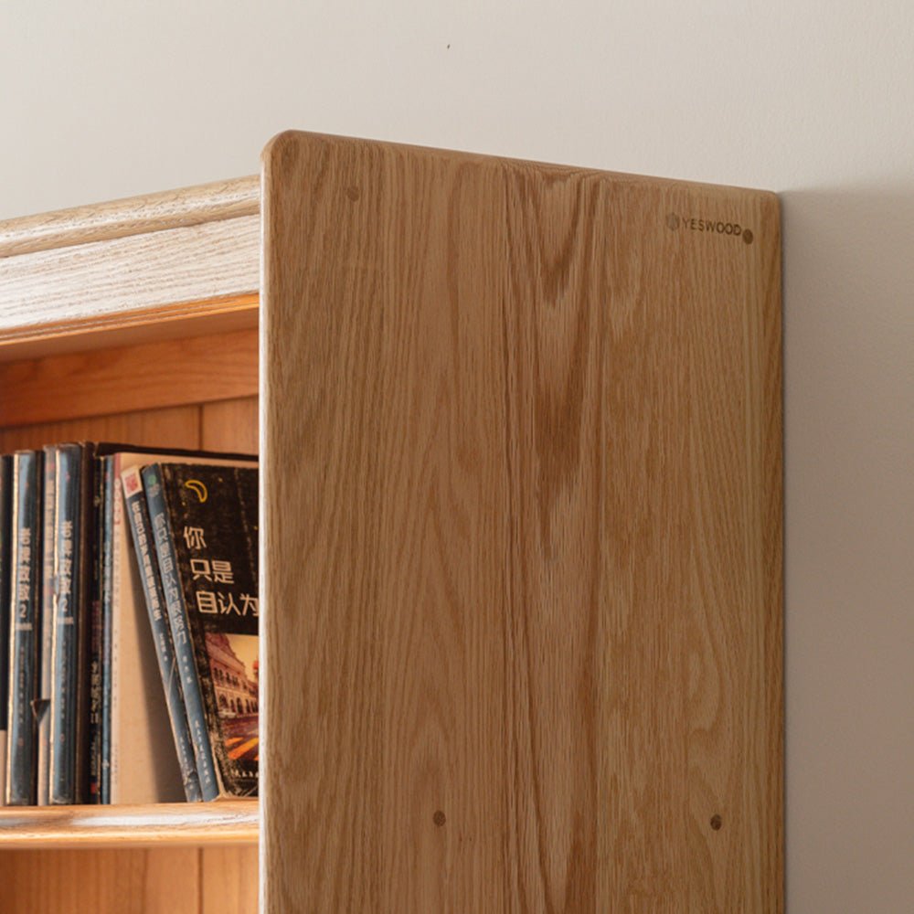 Owen Natural Solid Oak Display Cabinet with LED Light | Oak Furniture Store