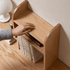 Compact oak desk bookshelf with open storage compartments for books and office essentials