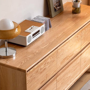 Pello Natural Solid Oak Lowboy Drawers - Oak Furniture Store