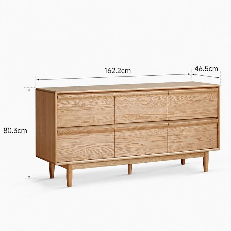 Pello Natural Solid Oak Lowboy Drawers