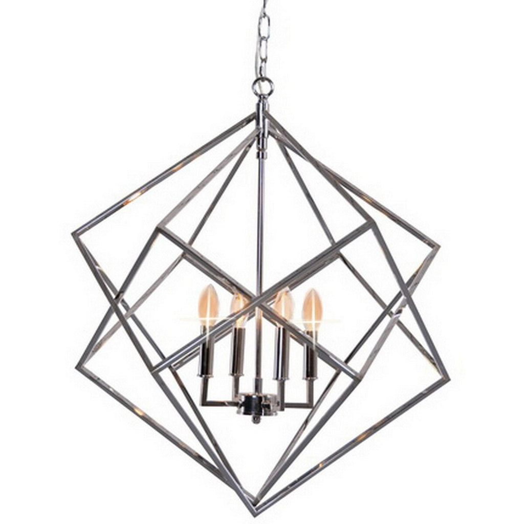 Polished Nickel Pendant Light RRL4041 - Oak Furniture Store