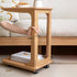 Pori Solid Beech Mobile C - Shaped Side Table | Oak Furniture Store