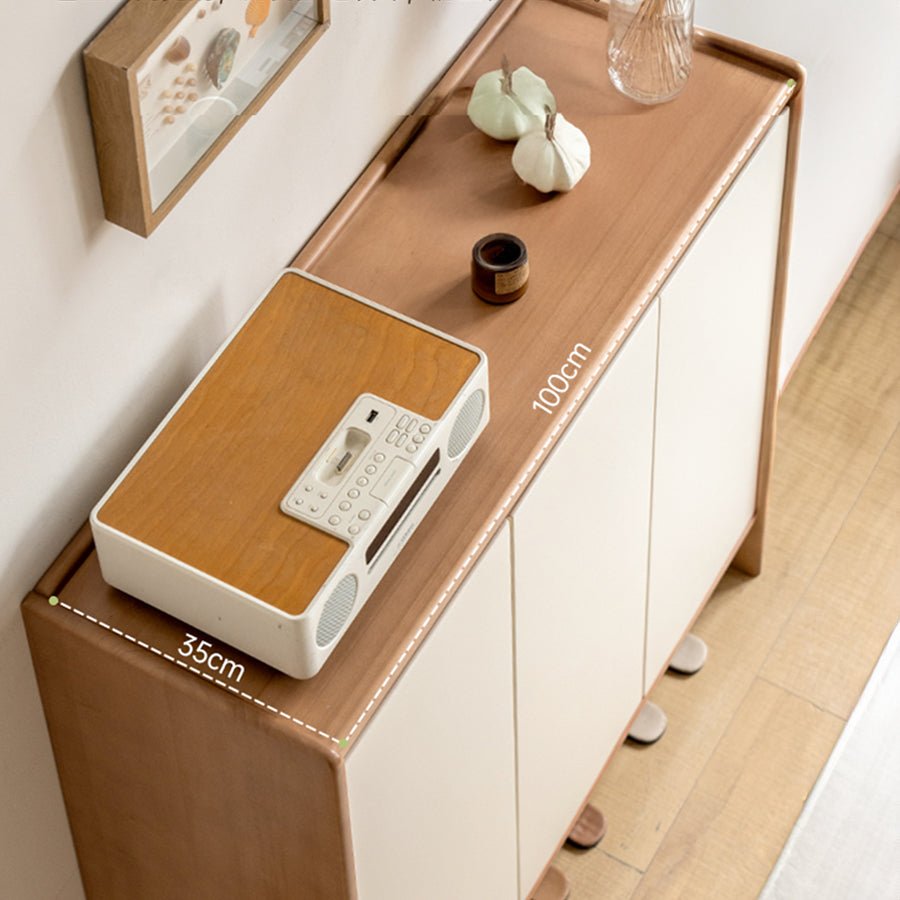 Porto Solid Tulip Poplar Shoe Cabinet | Oak Furniture Store