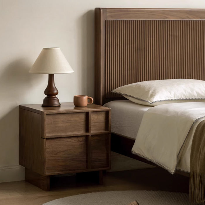 Corby Natural Solid Catalpa Wood Side Table