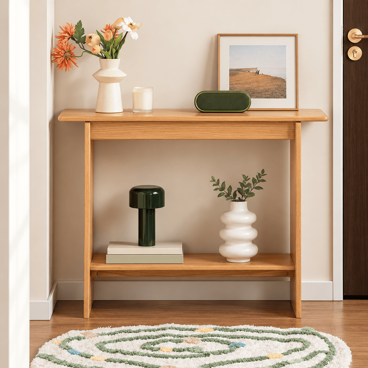 Provo Natural Solid Oak Console Table