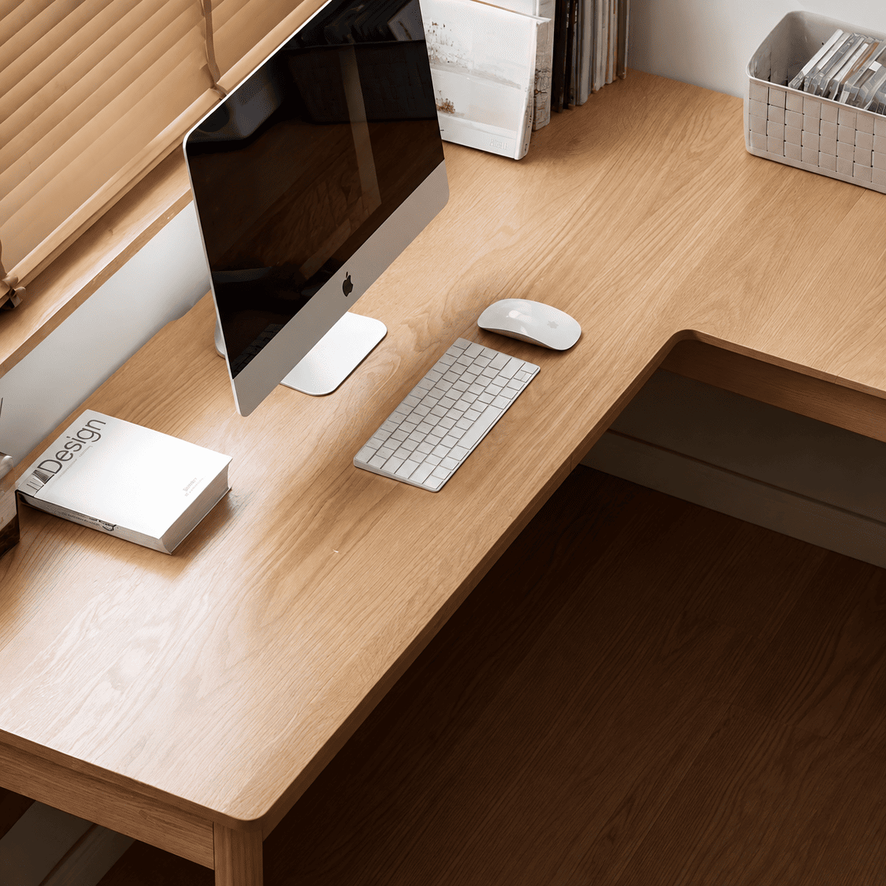 Randers Natural Solid Oak Returning Desk