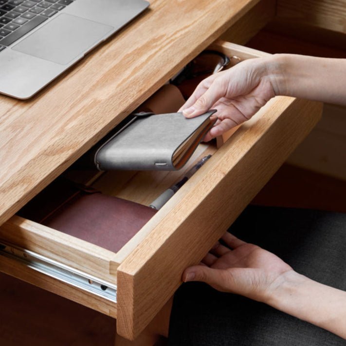 Randers Natural Solid Oak Returning Desk | Oak Furniture Store