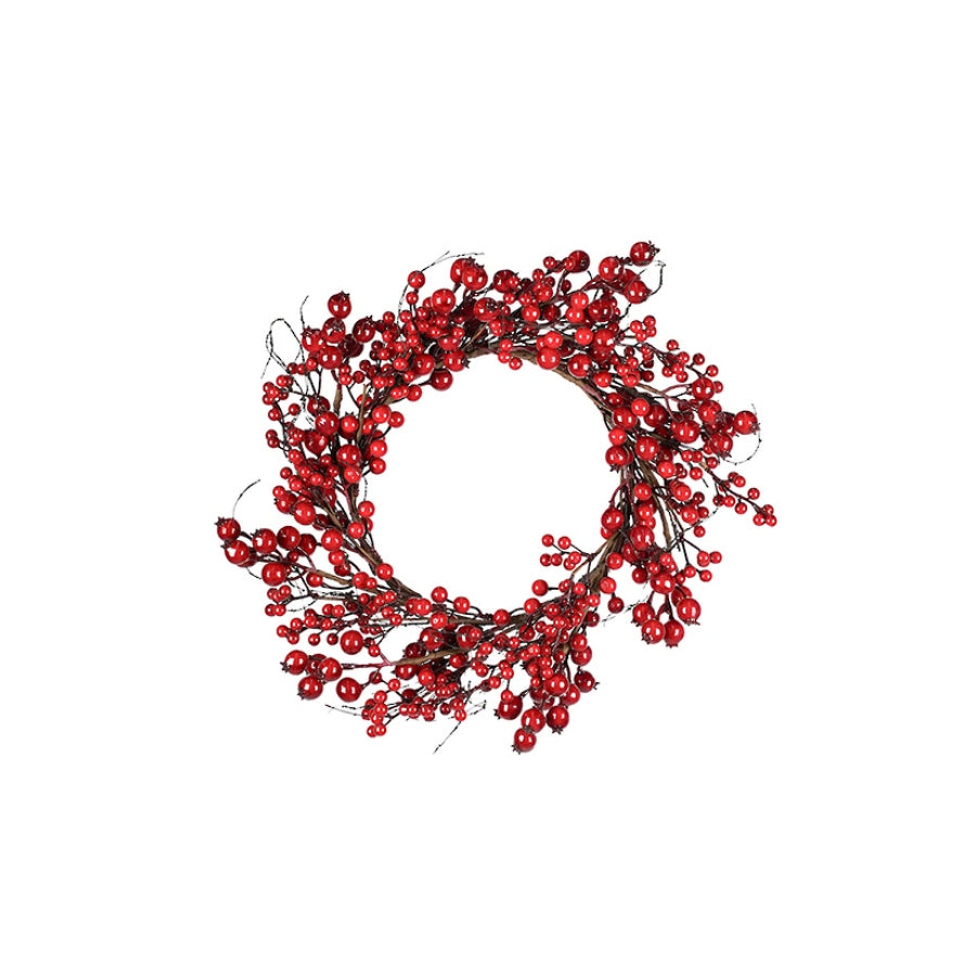 Red Berries Wreath 50cm FXW615