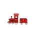 Red Metal Train w/Carriage x2 FXD169