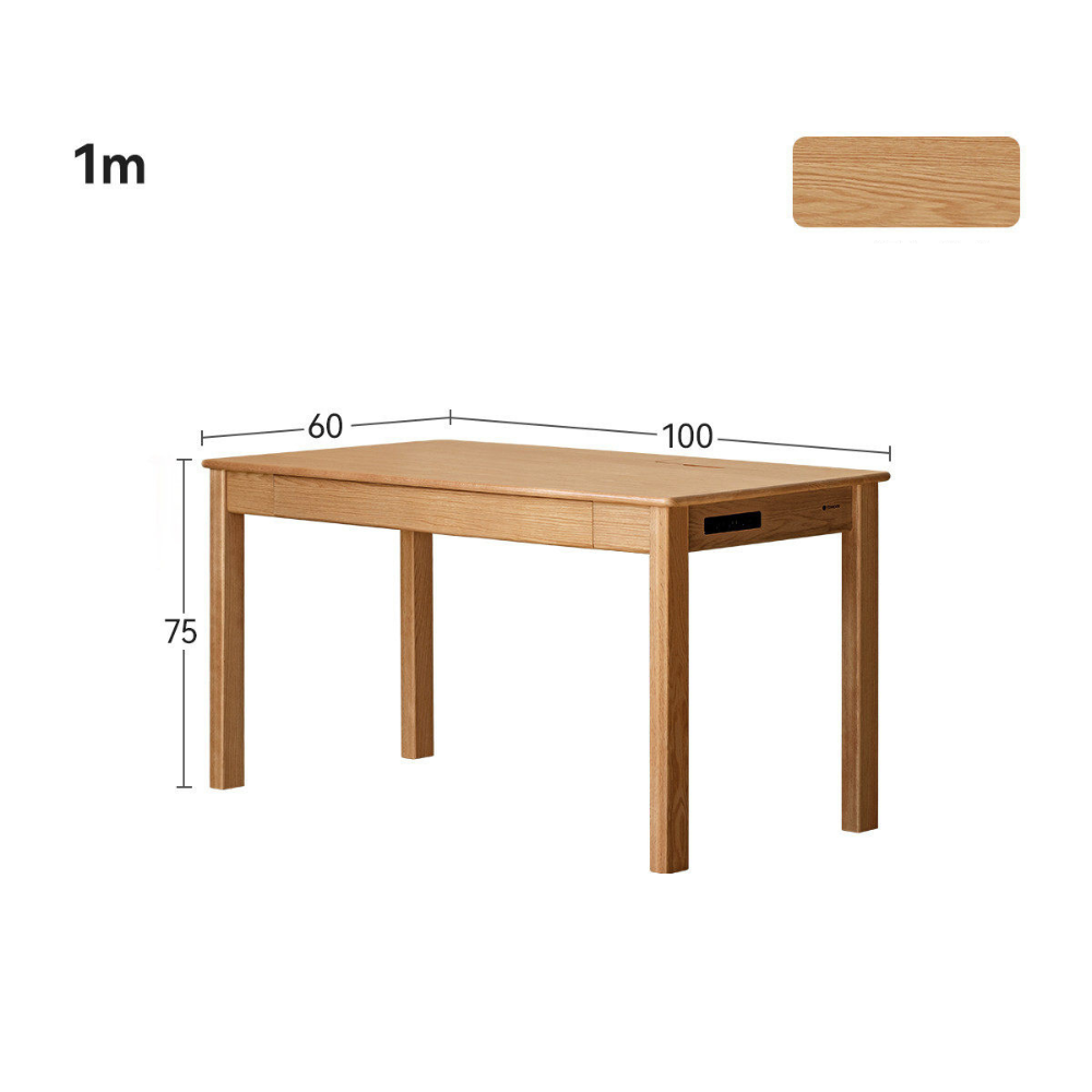 Rello Natural Solid Oak Office Desk