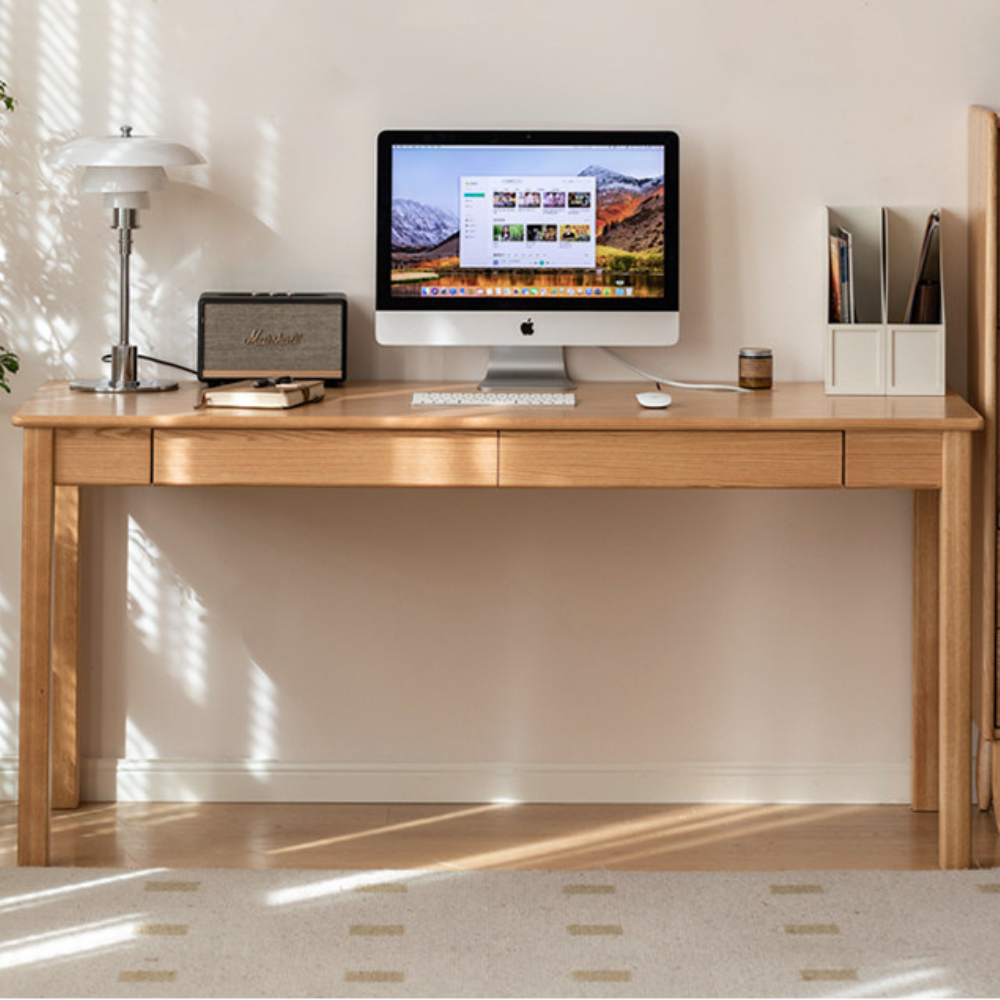 Rello Natural Solid Oak Office Desk
