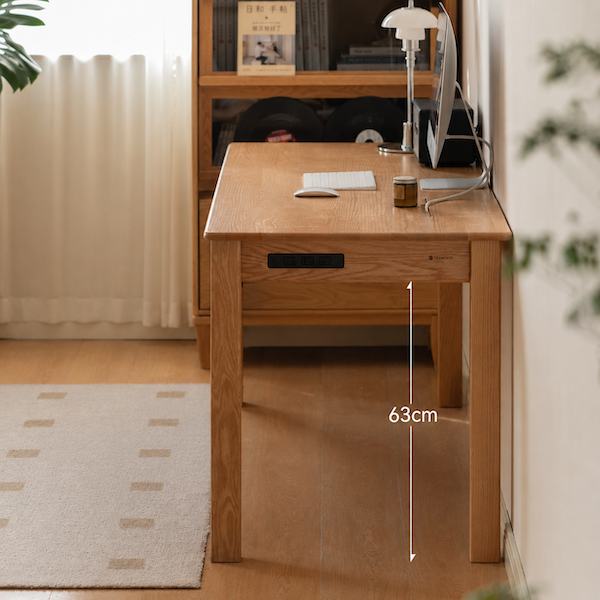 Rello Natural Solid Oak Office Desk