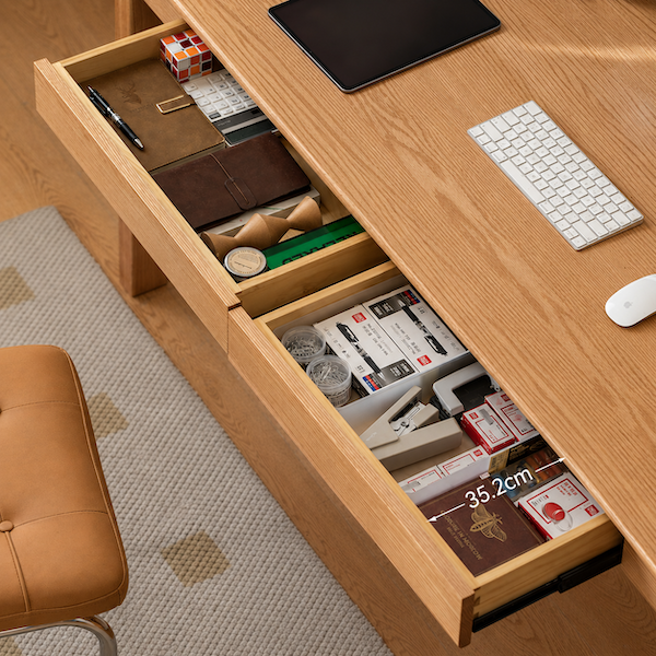 Rello Natural Solid Oak Office Desk