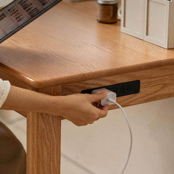 Rello Natural Solid Oak Office Desk