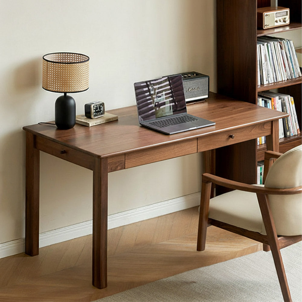Rello Natural Solid Walnut Office Desk