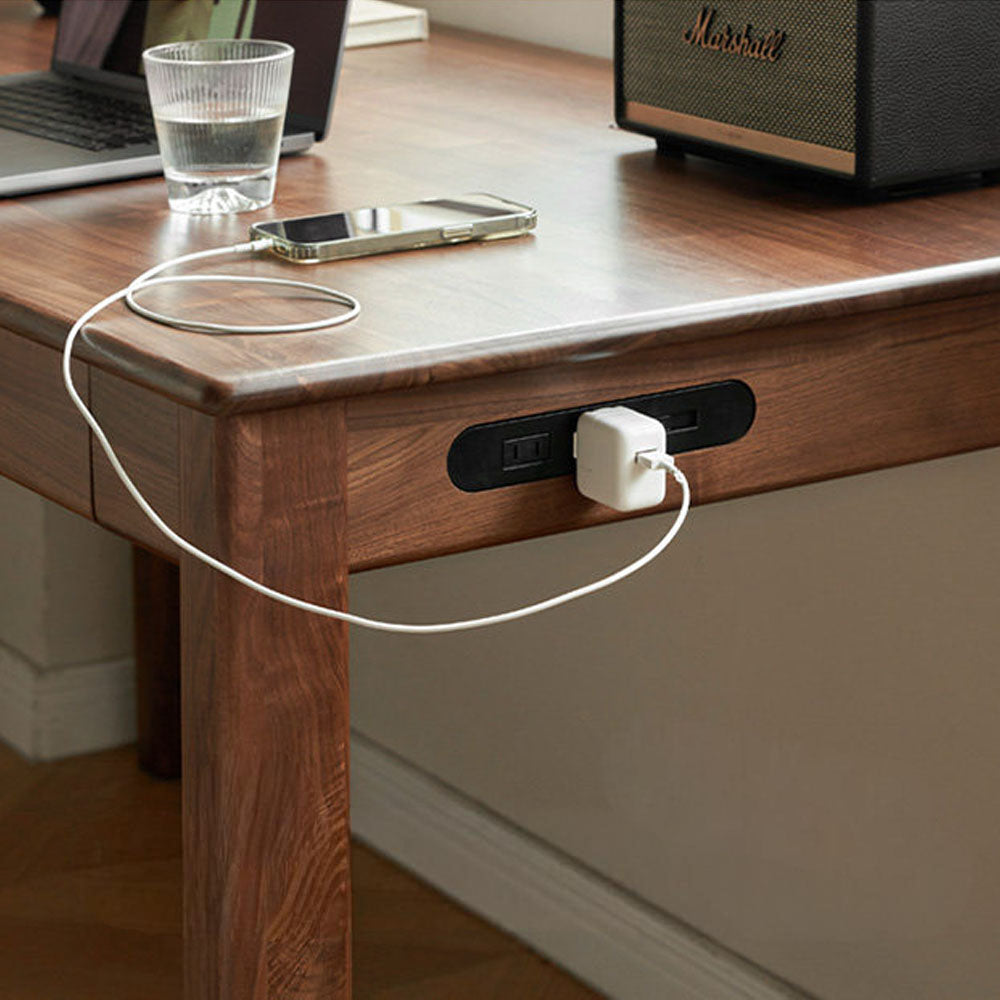 Rello Natural Solid Walnut Office Desk