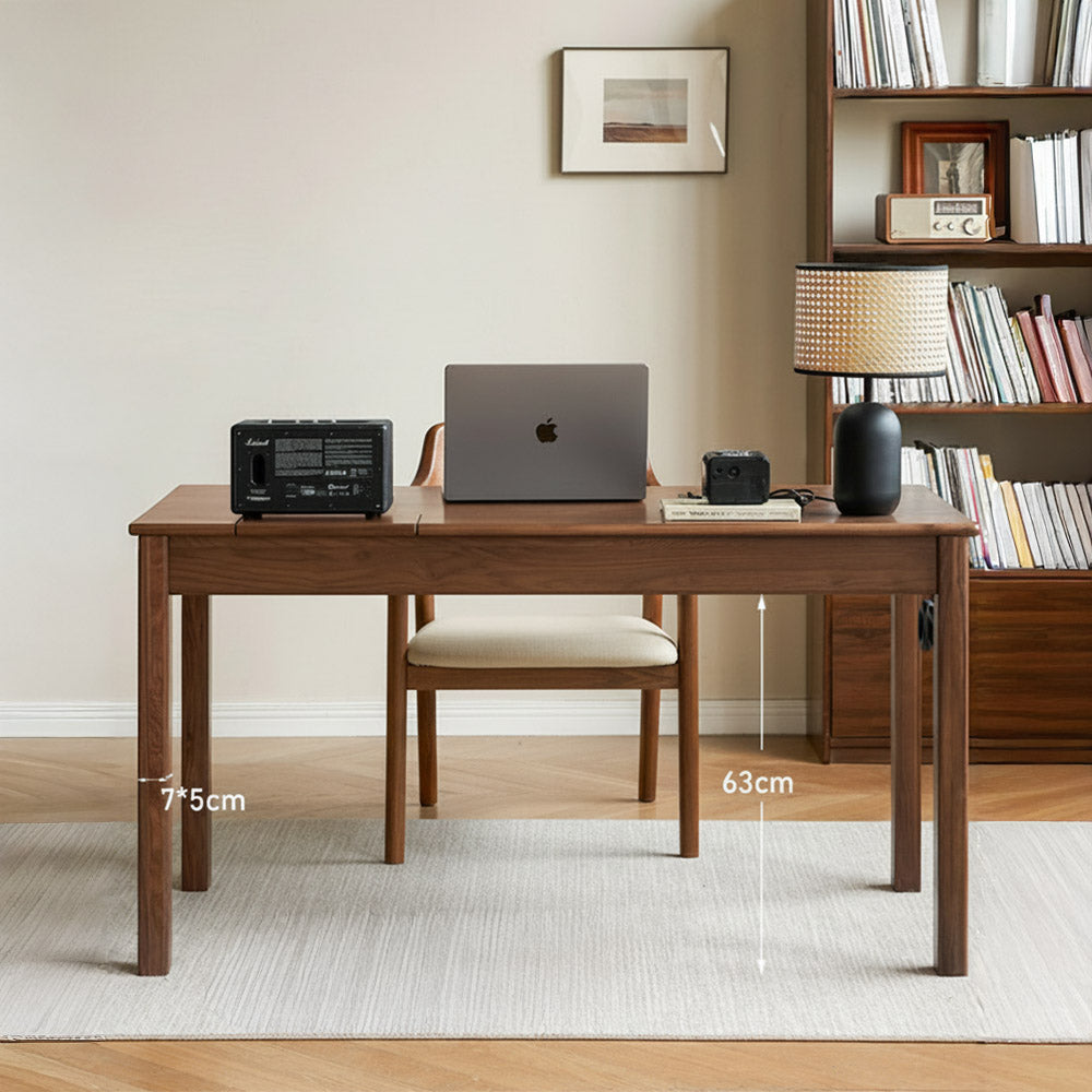 Rello Natural Solid Walnut Office Desk