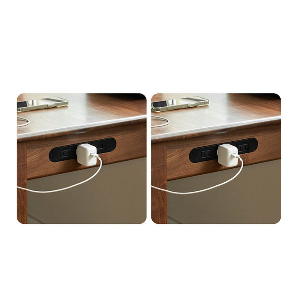 Rello Natural Solid Walnut Office Desk