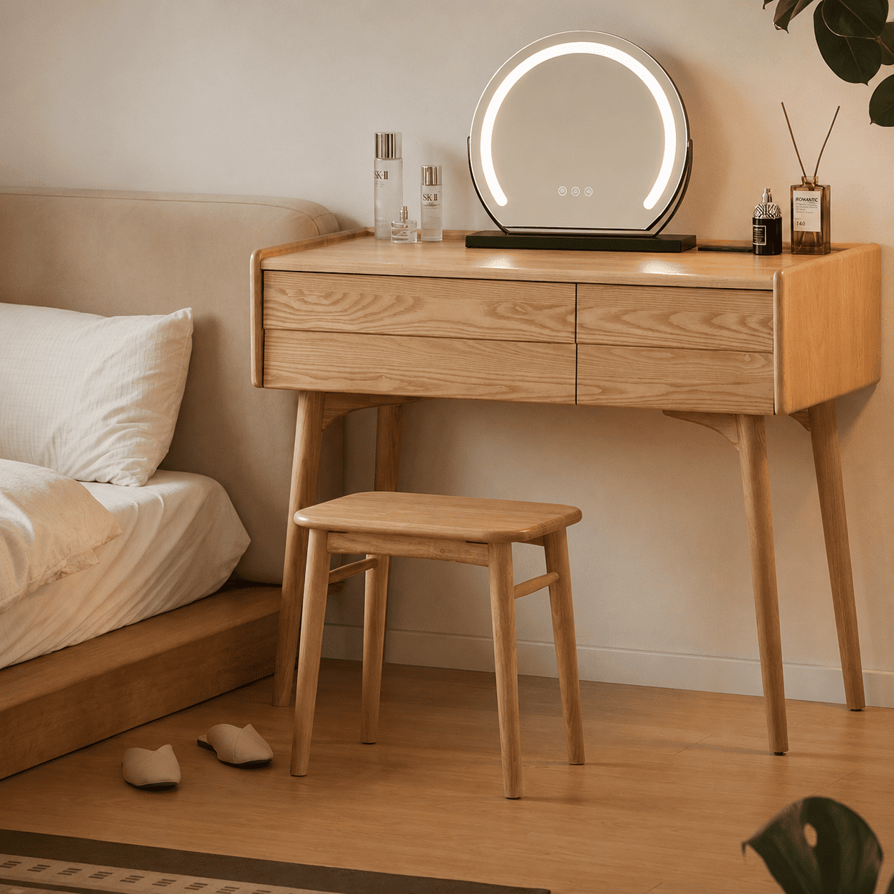 Reno Natural Solid Ash Dressing Table