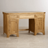 Renwick Rustic Natural Solid Oak Writing Desk - Oak Furniture Store