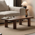 Ribera solid walnut Japandi coffee table with rounded edges and pillar legs