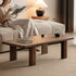 Ribera solid walnut Japandi coffee table with rounded edges and pillar legs