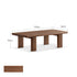 Ribera solid walnut Japandi coffee table with rounded edges and pillar legs