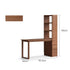 Rocca natural solid oak desk with side shelves and drawers designed for corner spaces
