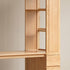 Rocca natural solid oak desk with side shelves and drawers designed for corner spaces
