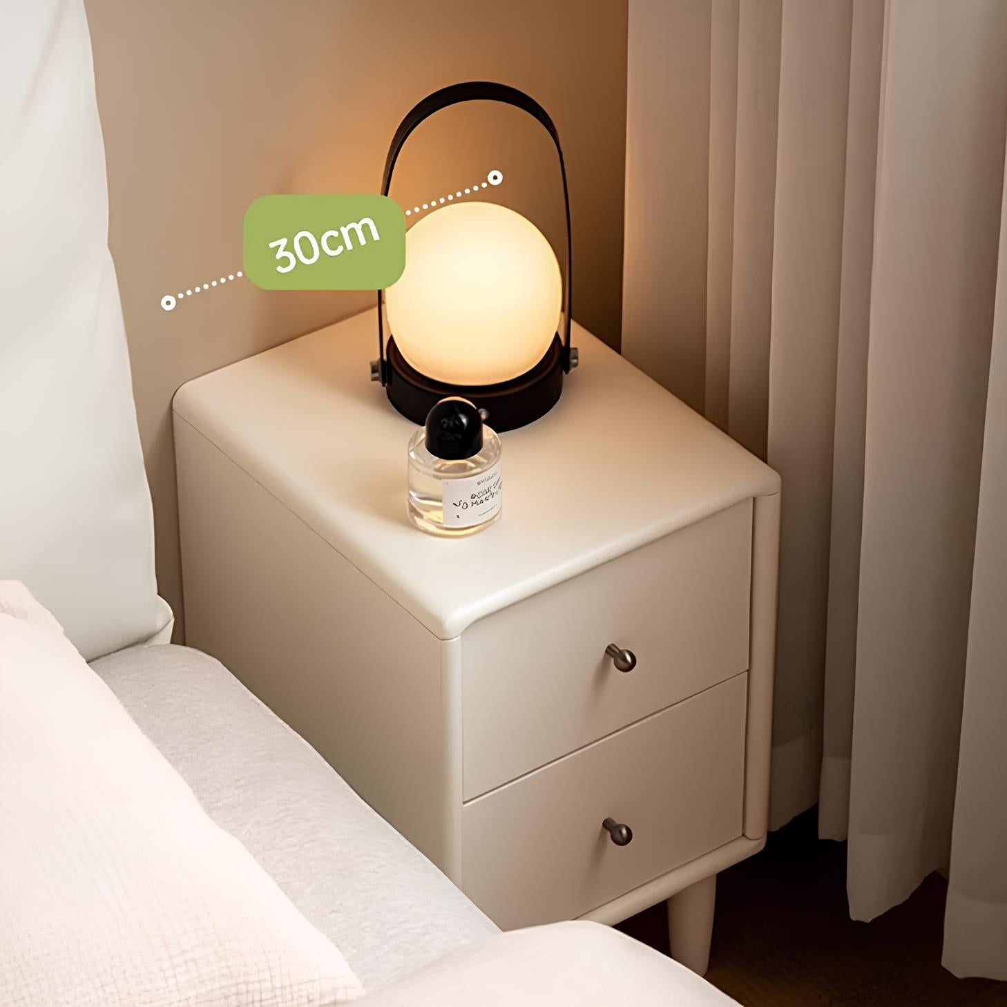 Roding Natural Solid Rubber Wood Bedside Table | Oak Furniture Store