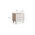 Roding Natural Solid Rubber Wood Bedside Table | Oak Furniture Store