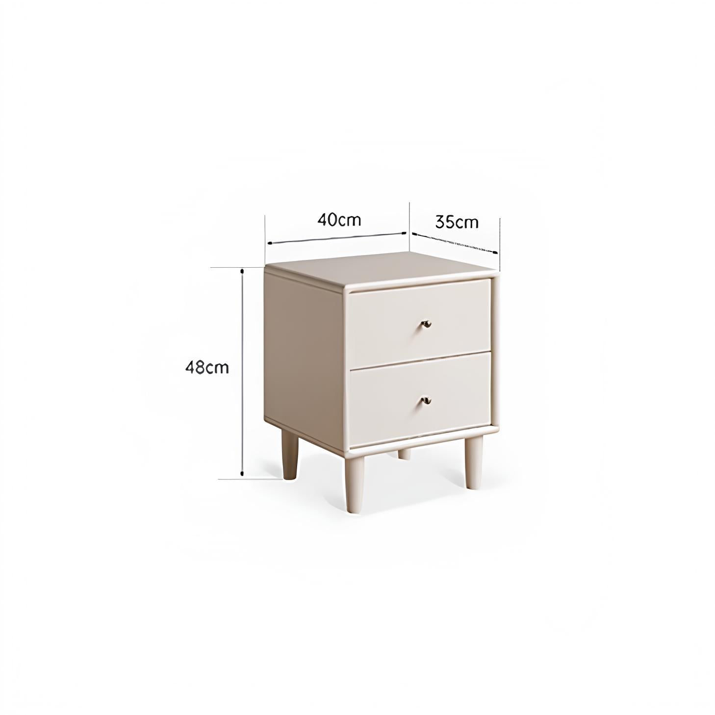 Roding Natural Solid Rubber Wood Bedside Table | Oak Furniture Store