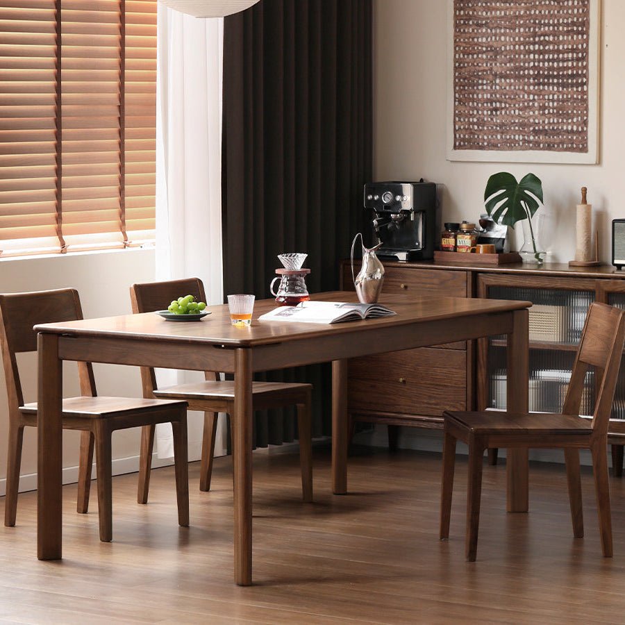 Roselle Natural Solid Walnut Dining Table | Oak Furniture Store