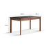 Solid walnut dining table with dark tabletop for modern dining rooms and open-plan living