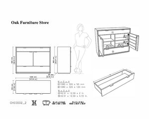 Rouen Natural Solid Oak Chest of Drawers - Oak Furniture Store