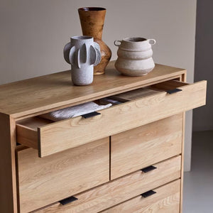 Rouen Natural Solid Oak Chest of Drawers - Oak Furniture Store