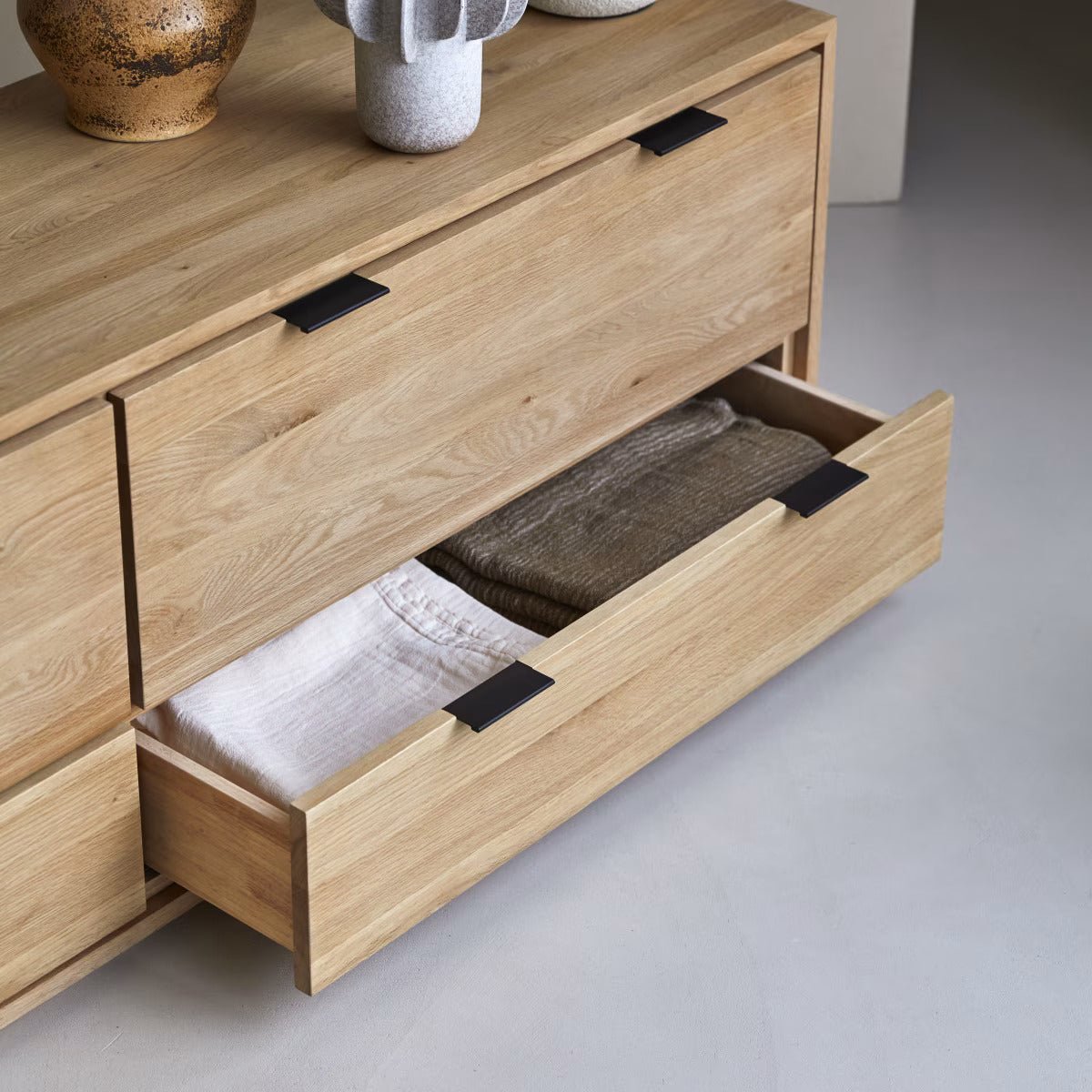 Rouen Natural Solid Oak Large TV Stand - Oak Furniture Store